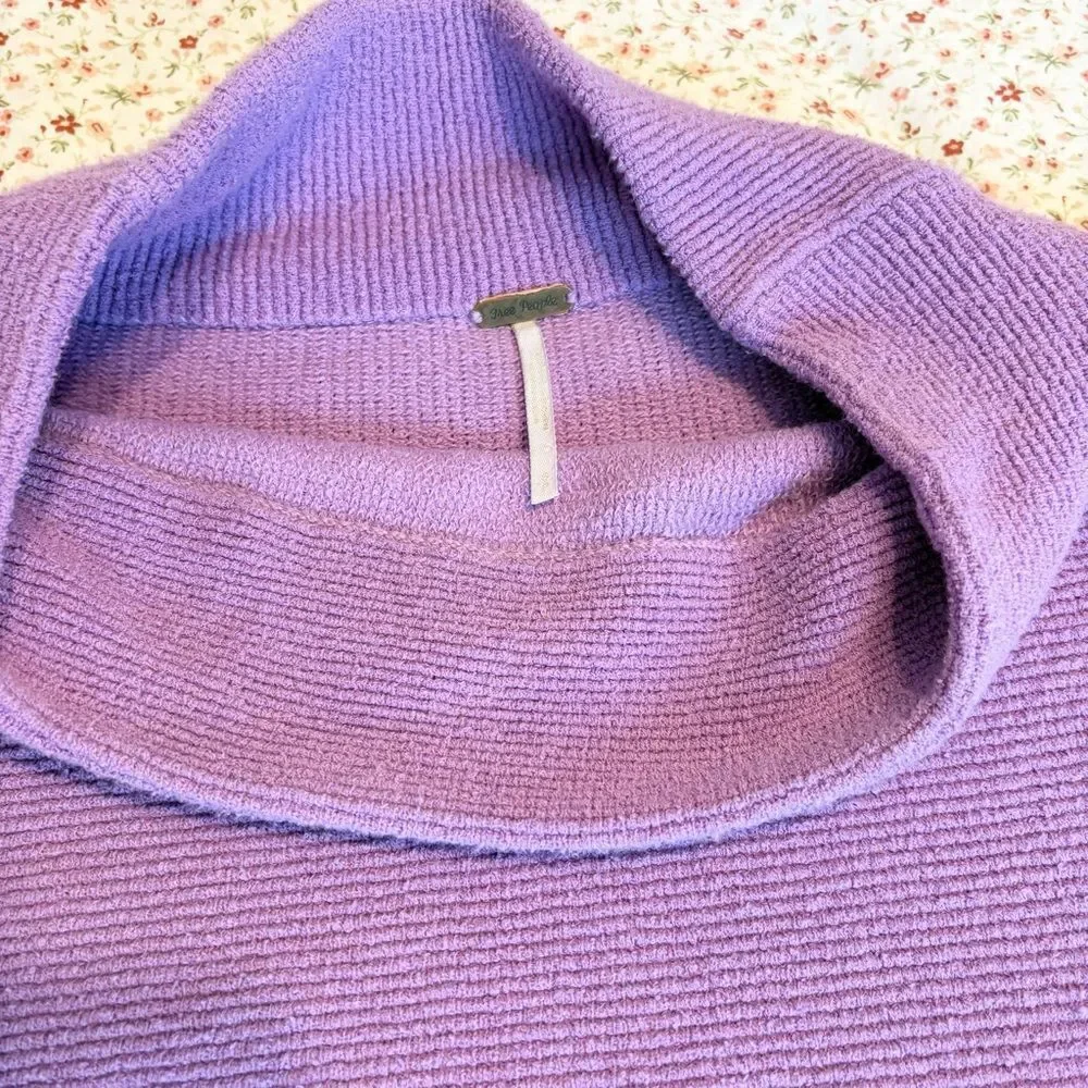 Free People Lavender Cowl Neck Sweater